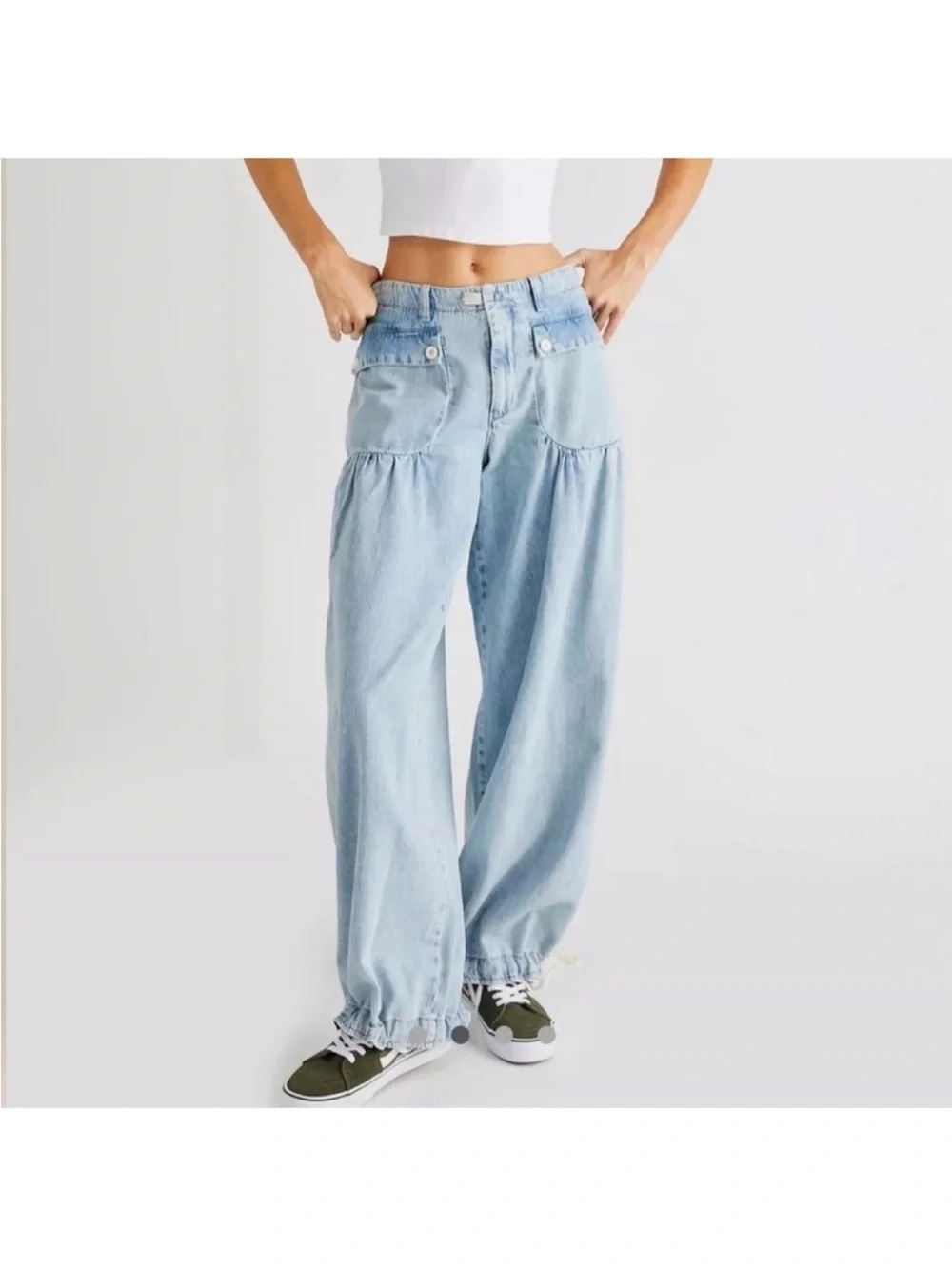 Free People Lotus Balloon Jeans